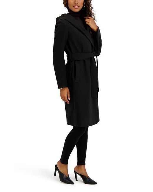 Kensie Black Hooded Coat