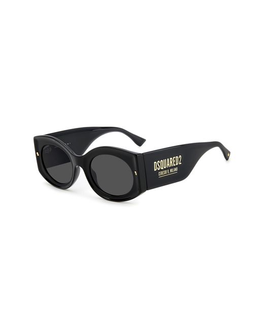 DSquared² Black 51mm Round Sunglasses