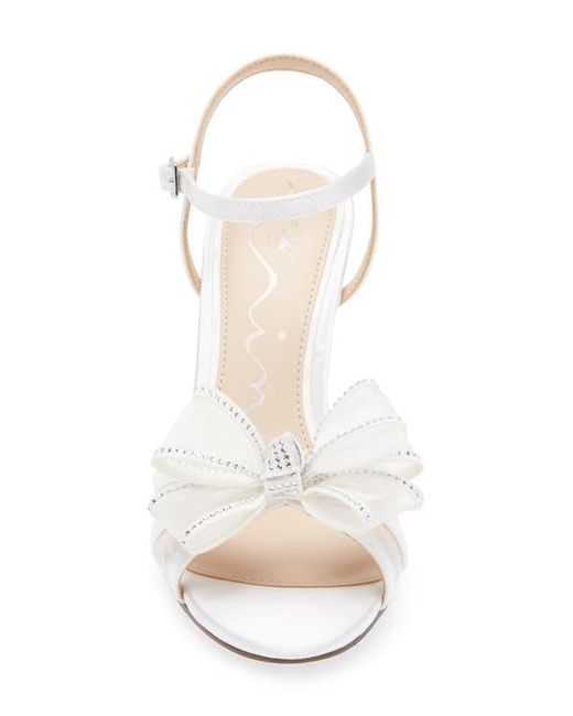 Nina White Vayda Ankle Strap Sandal
