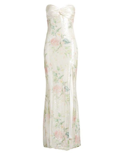 city studios strapless sequin dress City Studios Strapless Sequin Dress in Natural