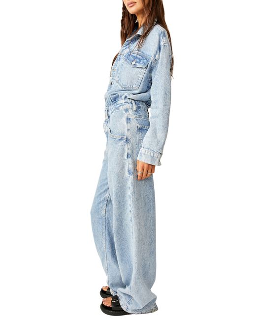 ZW FULL LENGTH DENIM JUMPSUIT - Blue