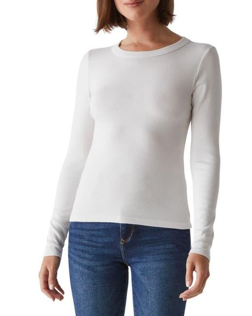 Michael Stars White Zola Long Sleeve T-Shirt