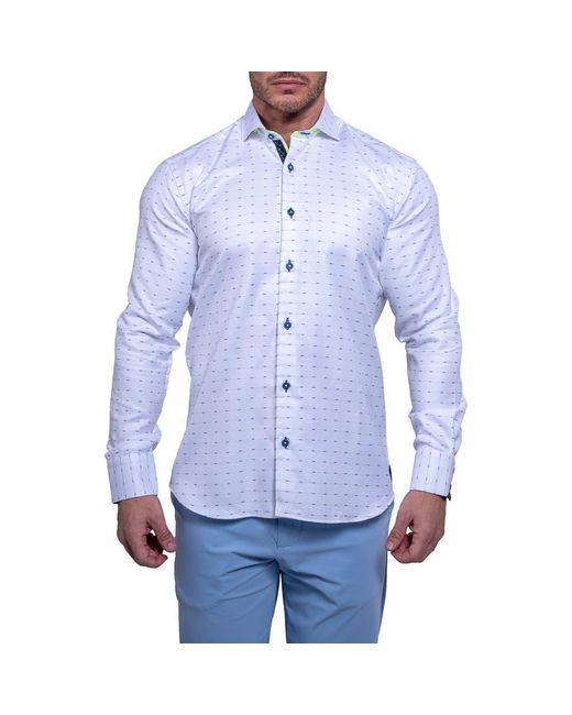 Maceoo Blue Einstein Resistance0169 Button-Up Shirt for men