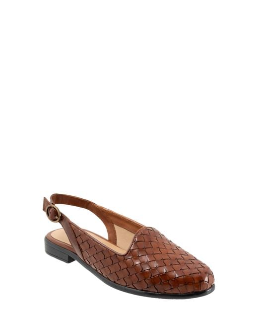 Trotters Brown Lea Slingback Flat