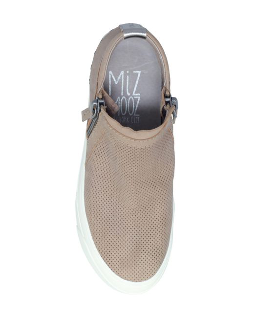 Miz Mooz Gray Arret Side Zip Platform Sneaker