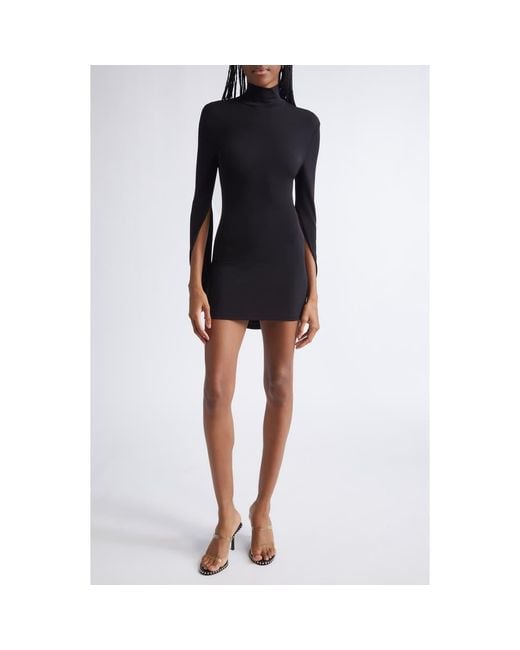 Alexander Wang Black Drape Back Minidress
