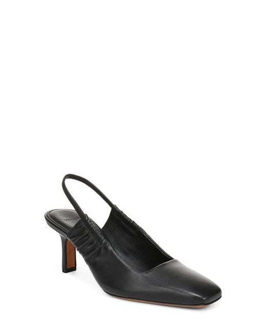 Vince Black Ven Leather Slingback Pump