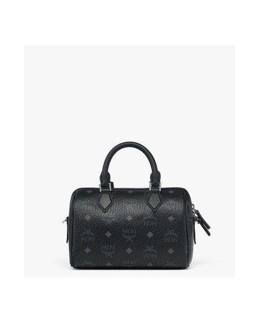 MCM Black Small Ella Boston Bag