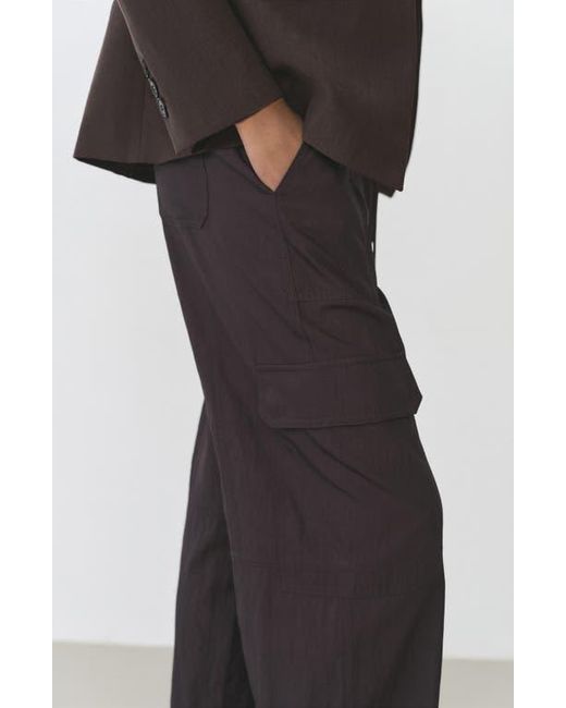 Mango Black Drawstring Cargo Pants
