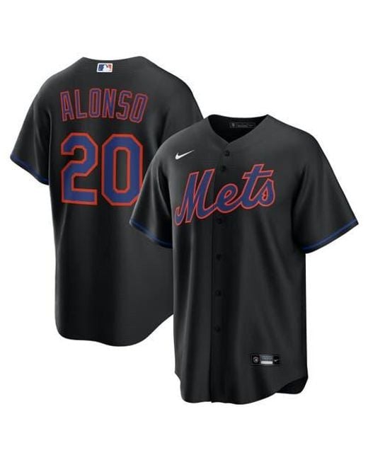 Nike Black Pete Alonso New York Mets Alternate Replica Jersey for men