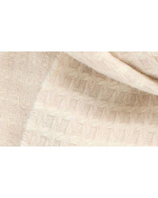 Rag & Bone Natural Joni Recycled Wool Blend Waffle Scarf