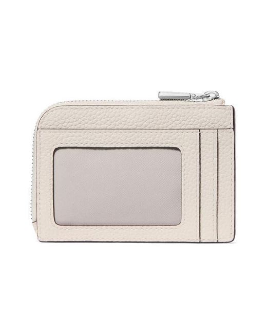 Kate Spade Natural Mini Pebble Leather Zip Card Case