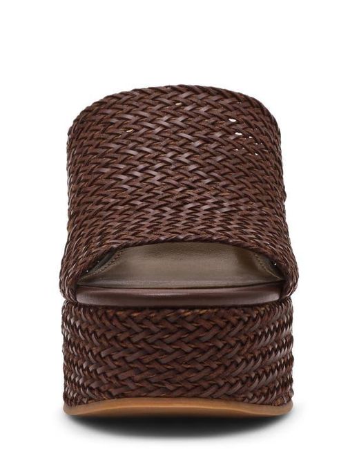 Steve Madden Brown Cassi Platform Wedge Slide Sandal