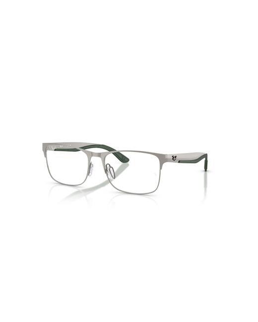 Ray-Ban Gray 55Mm Rectangle Optical Glasses