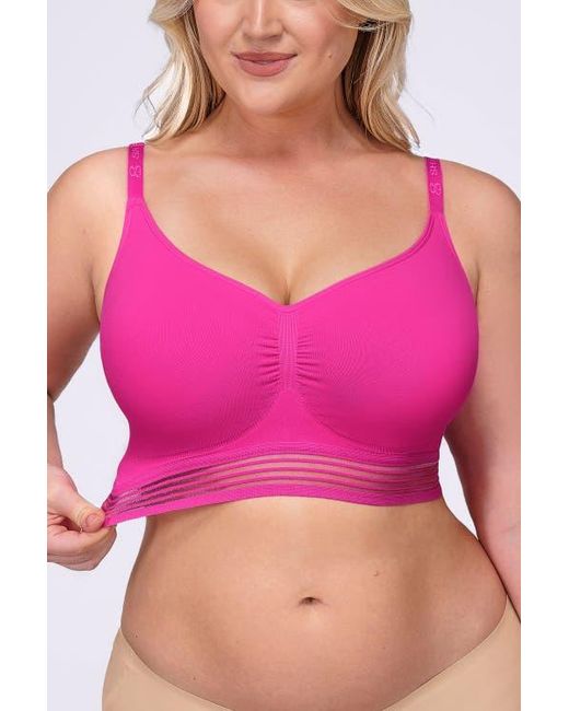 Shapellx Pink Wireless Full Coverage Seamless Bra