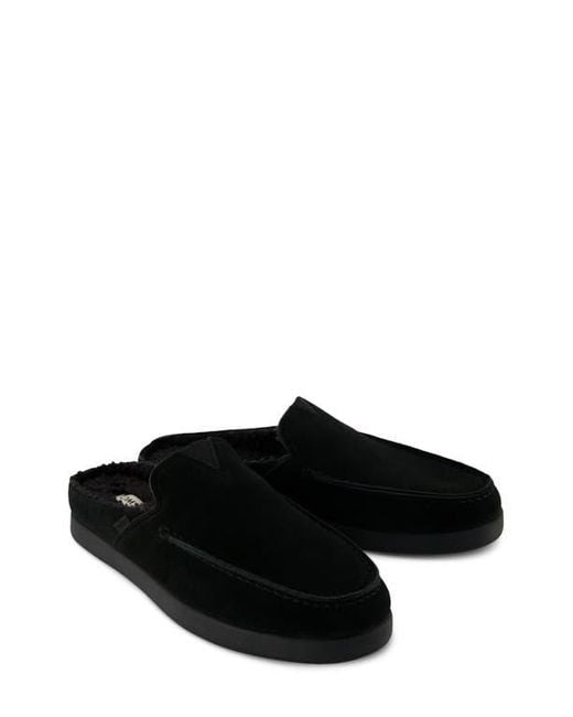 TOMS Black Alonso Fleece Lined Mule for men