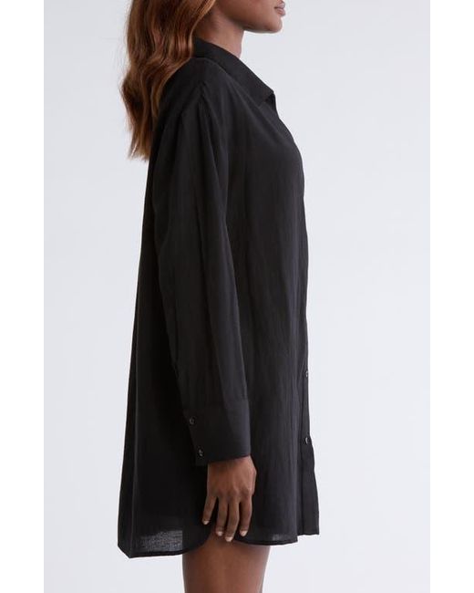 Nordstrom Black Oversized Cover-Up Shirt