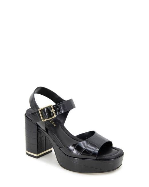 Kenneth Cole Black Darla Ankle Strap Platform Sandal