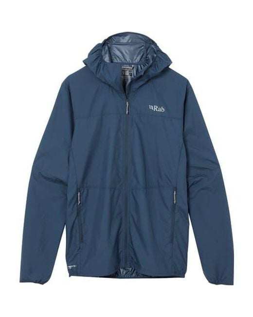 Rab Blue Windgather Hooded Jacket for men