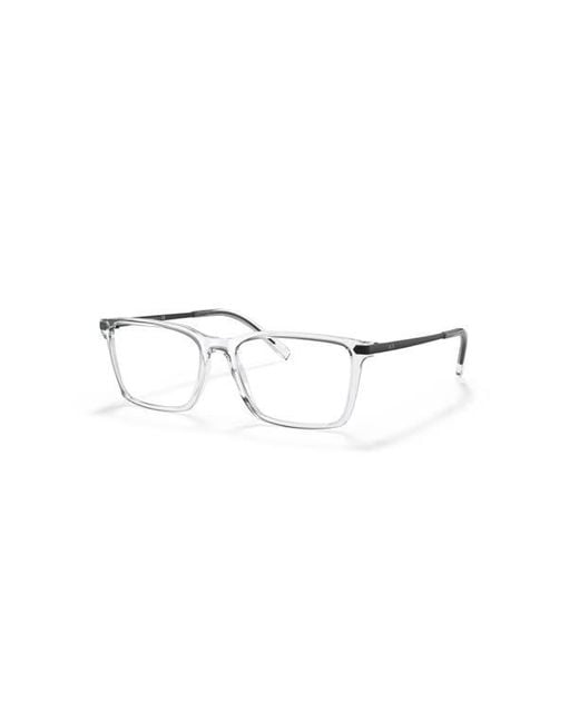 ARMANI EXCHANGE Metallic 54Mm Rectangle Optical Glasses for men