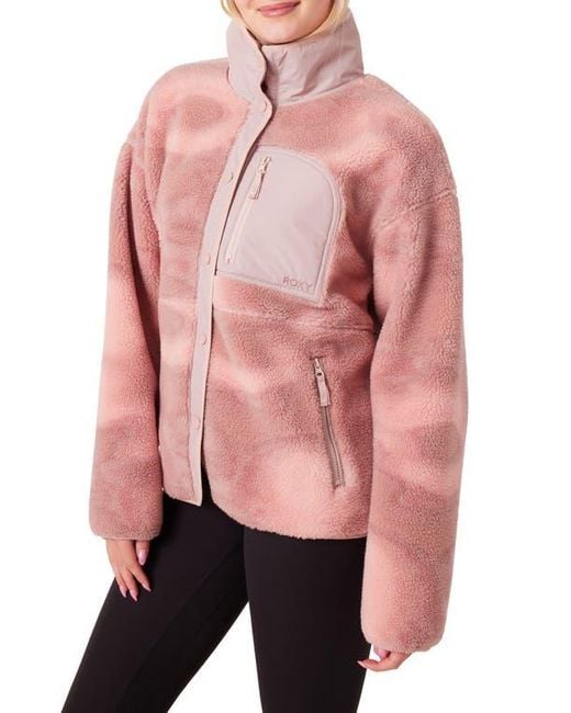 Roxy Pink Axel Fleece Jacket