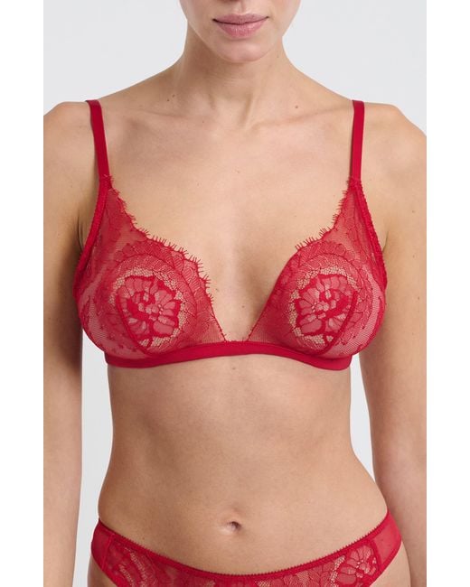 Etam Red Iconique Triangle Bra