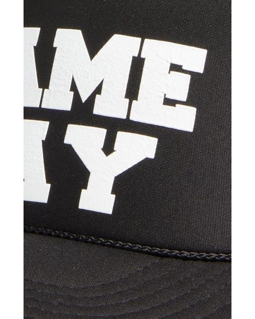 Friday Feelin Black Game Day Trucker Hat