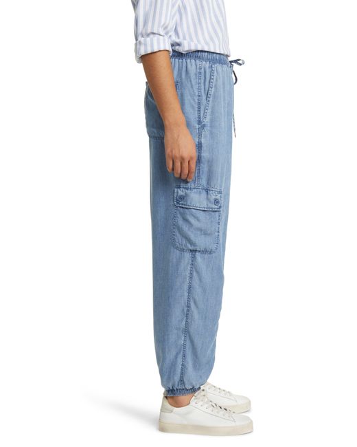 Beach Lunch Lounge Blue Neli Denim Cargo joggers