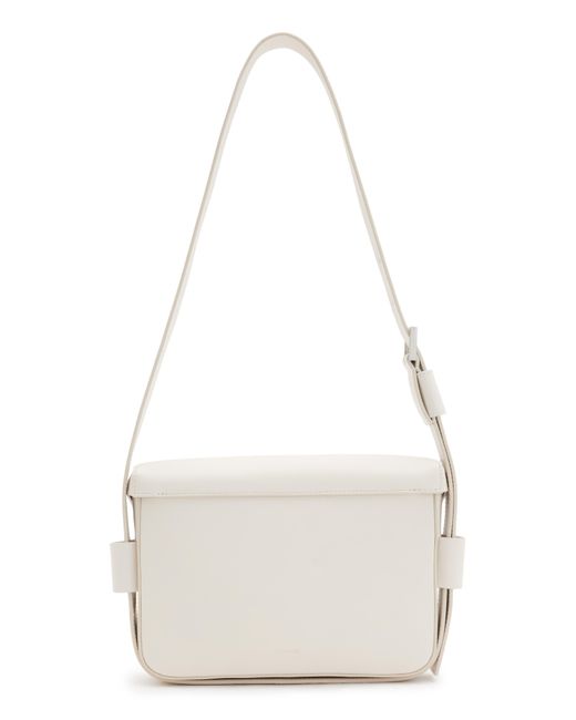 AllSaints White Etienne Leather Shoulder Bag