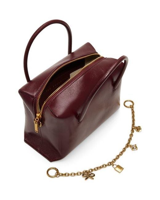 Ted Baker Purple Vera Charm Leather Satchel