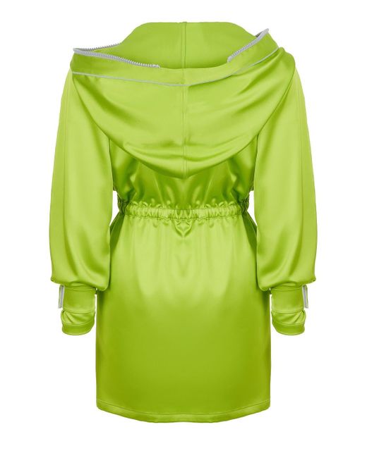 Nocturne Green Asymmetric Collar Mini Dress