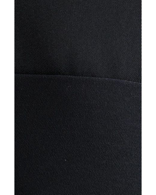 MM6 by Maison Martin Margiela Black Draped Short Sleeve Top