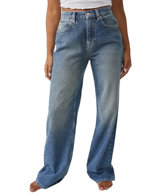 Free People We The Free Tinsley High Waist baggy Jeans in Blue | Lyst