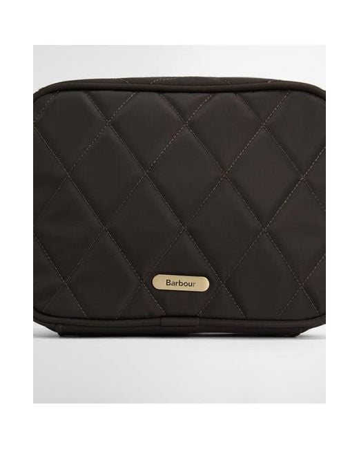 Barbour Black Quilted Nylon Crossbody Bag