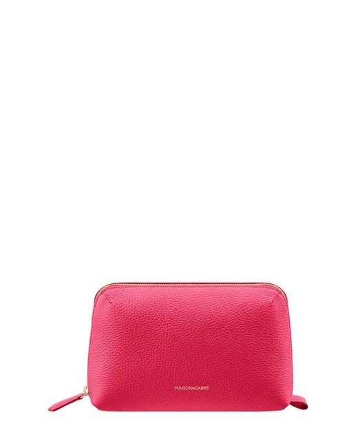 Maison De Sabre Red Leather Tech Pouch