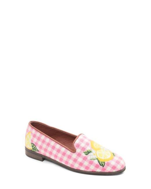 PAIGE Pink Needlepoint Loafer
