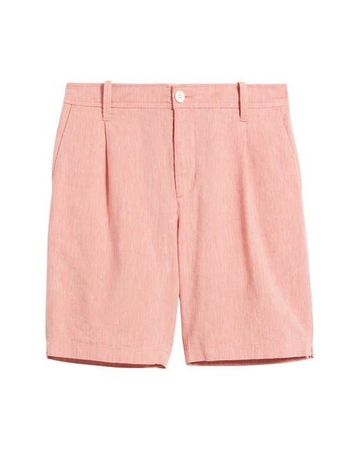 Tommy Bahama Pink Isla Sands Pleated Stripe Linen Blend Shorts for men