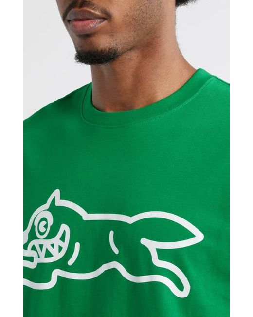 ICECREAM Green Checker Graphic T-Shirt for men