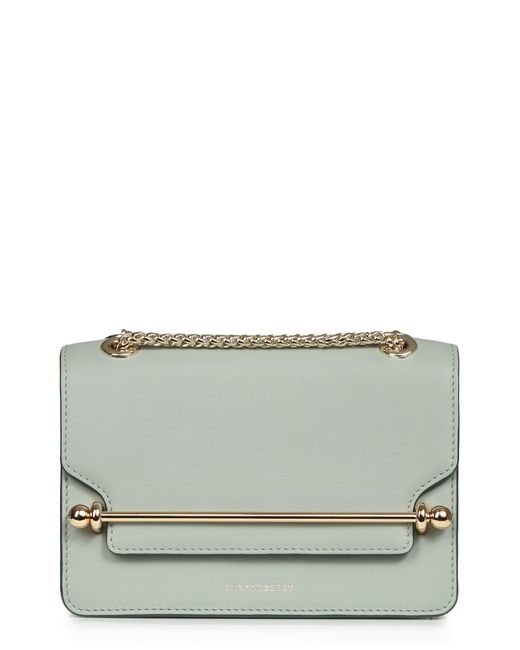 Strathberry Mini East/west Leather Shoulder Bag in Gray | Lyst
