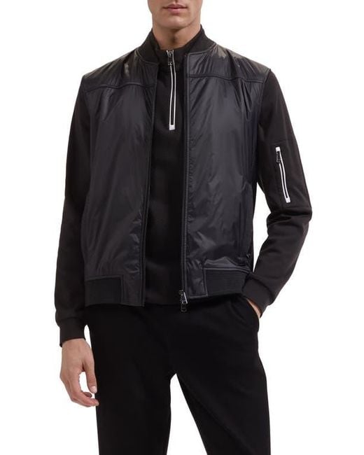 Bugatchi Black Soft Touch Knit Vest for men