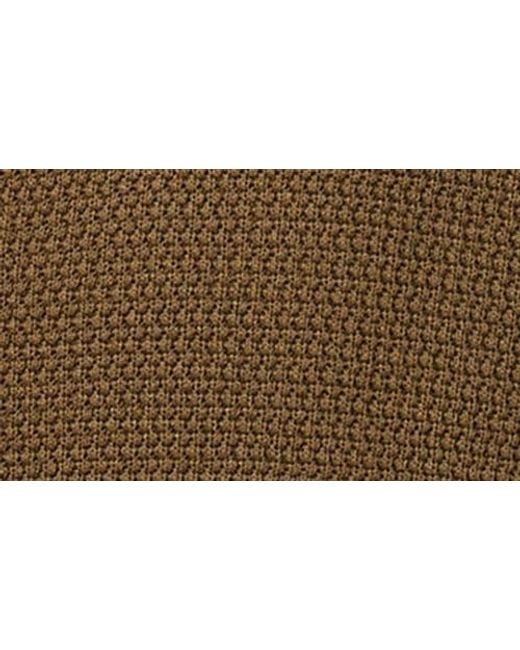 Mango Green Structured Knit Button-Up Polo Sweater for men