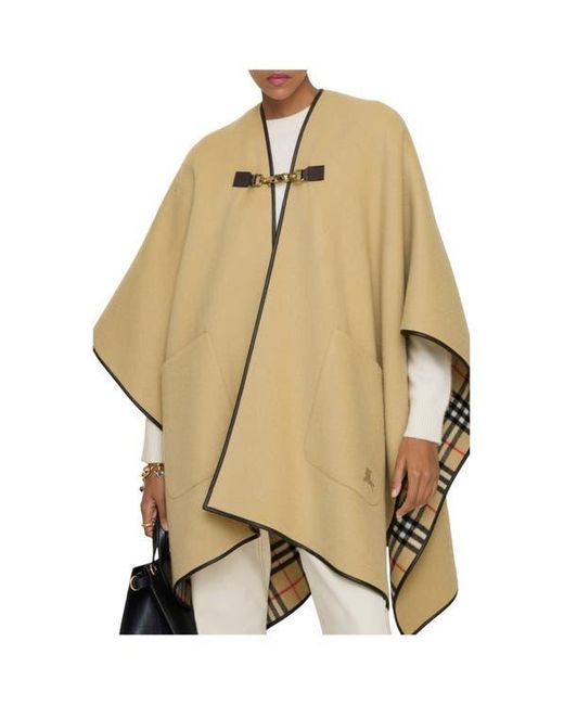 Burberry Natural Check Cashmere Cape