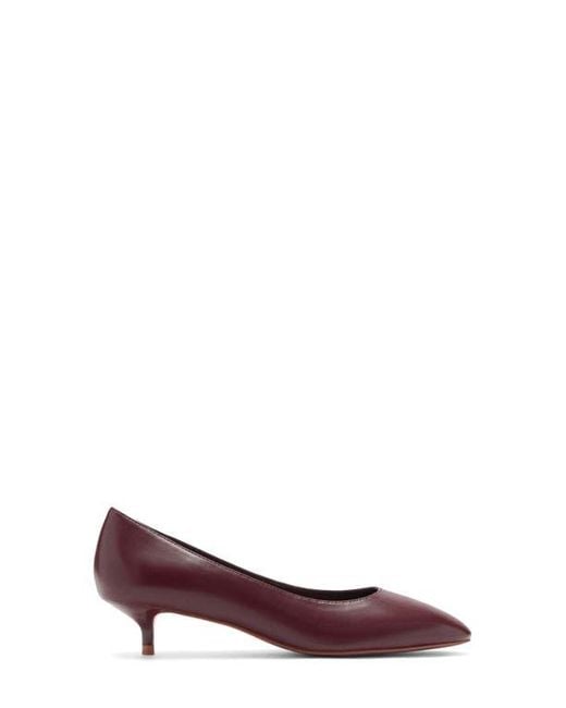 Mango Red Kitten Heel Pump
