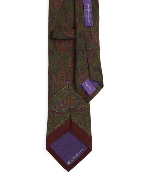 Ralph Lauren Brown Standard Paisley Silk Tie for men