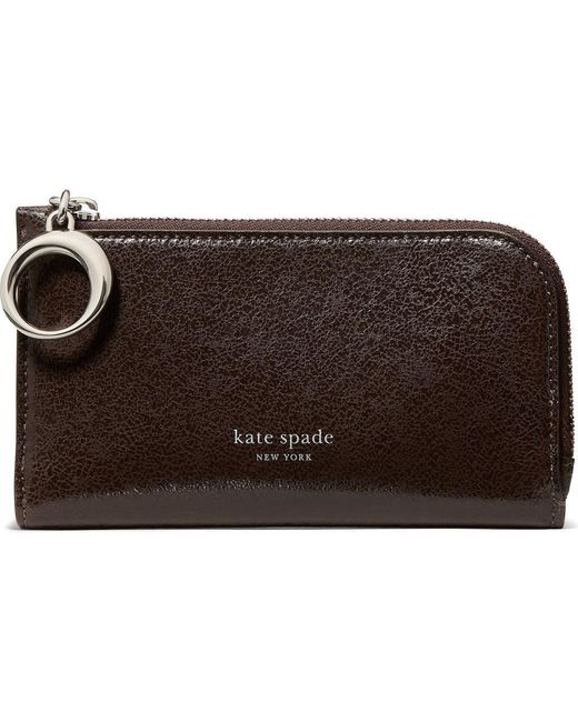 Kate Spade Brown Halo Glazed Leather Small Wallet