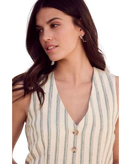 Next White Stripe Vest