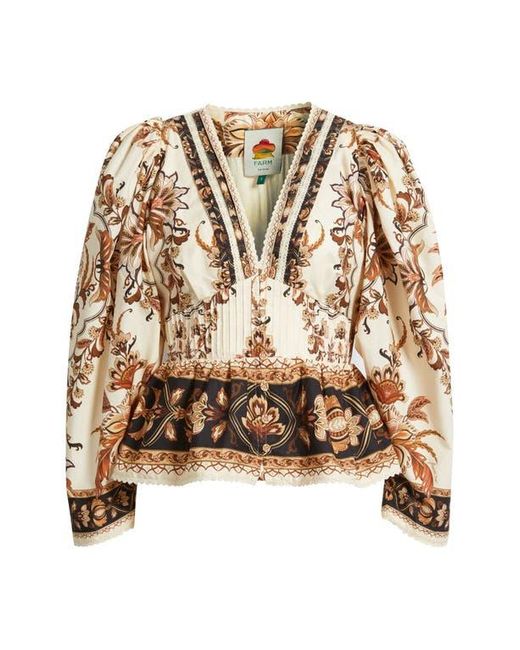 Farm Rio Natural Majestic Garden Cotton Top