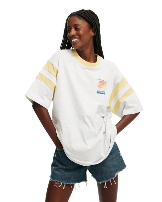Cotton On White Super Oversized Graphic Tee