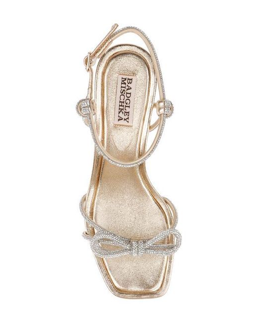 Badgley Mischka White Dandelion Ankle Strap Sandal