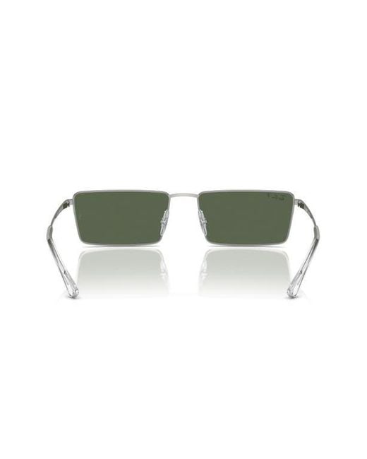 Ray-Ban Green Emy 56Mm Rectangular Sunglasses for men